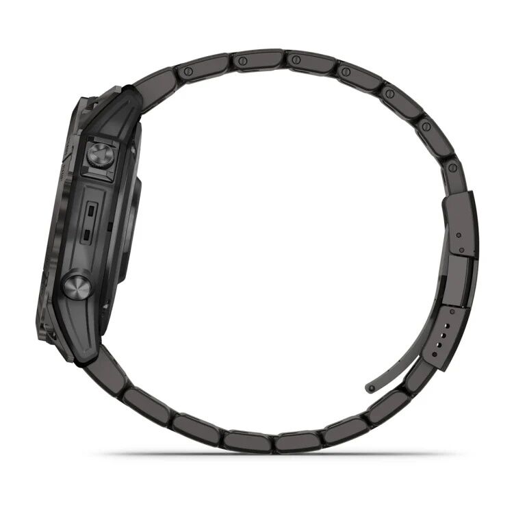Смарт-часы Garmin Fenix 7X Pro Sapphire Solar Edition - 51 mm, Титановый, угольно-серый безель с DLC-покрытием, титановый браслет