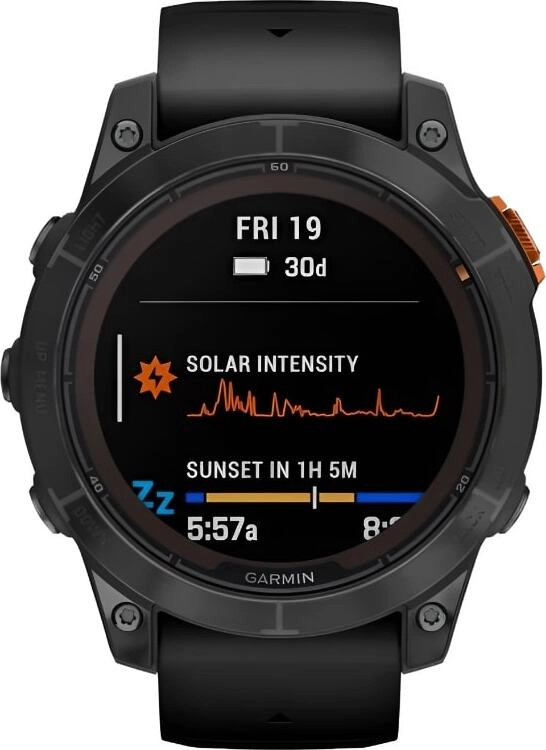 Смарт-часы Garmin Fenix 7 Pro Solar Edition - 47 mm, Серый с черным ремешком