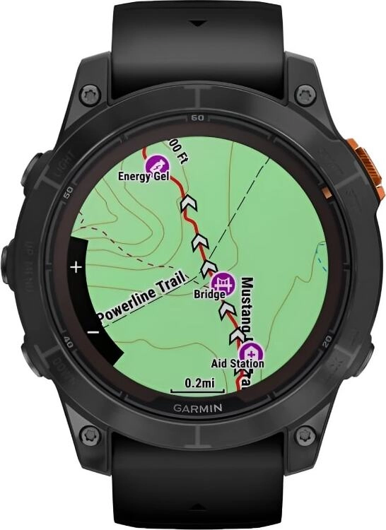 Смарт-часы Garmin Fenix 7 Pro Solar Edition - 47 mm, Серый с черным ремешком