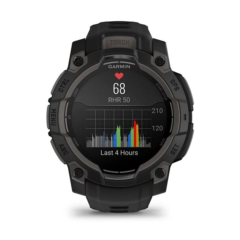 Смарт-часы Garmin Instinct 3 - 45 mm, Amoled, Черный, угольно-черный ремешок