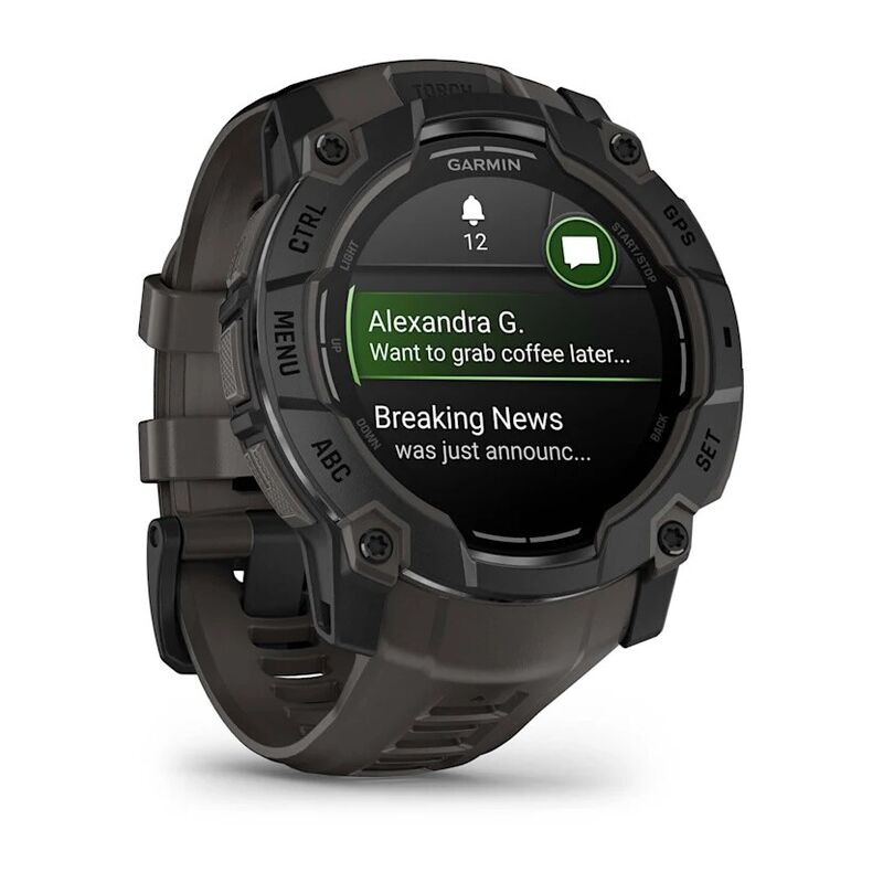 Смарт-часы Garmin Instinct 3 - 50 mm, Amoled, Черный, угольно-черный ремешок
