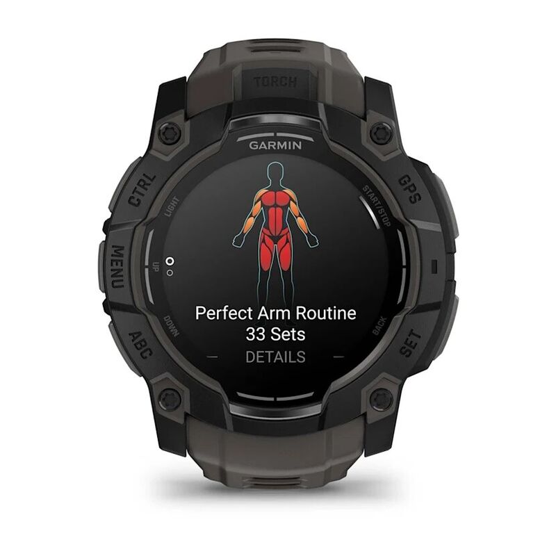 Смарт-часы Garmin Instinct 3 - 50 mm, Amoled, Черный, угольно-черный ремешок