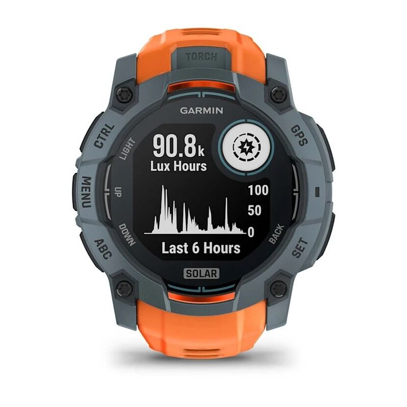 Смарт-часы Garmin Instinct 3 - 50 mm, Solar, Серый, оранжевый ремешок
