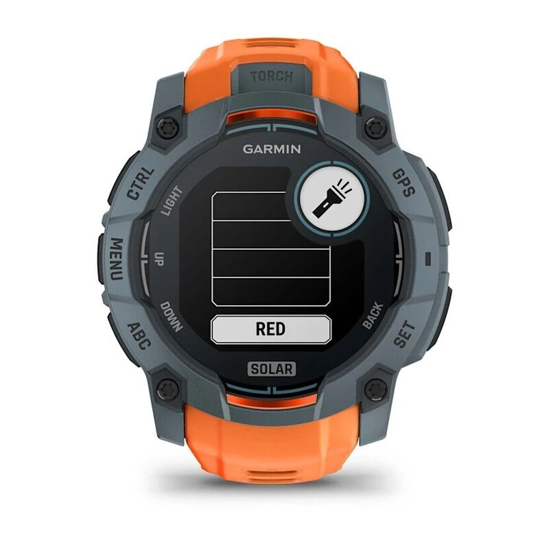 Смарт-часы Garmin Instinct 3 - 50 mm, Solar, Серый, оранжевый ремешок
