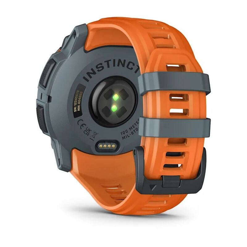 Смарт-часы Garmin Instinct 3 - 50 mm, Solar, Серый, оранжевый ремешок
