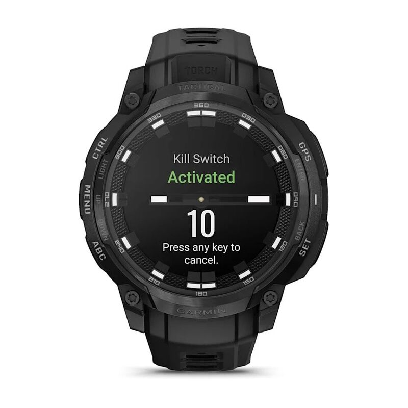Смарт-часы Garmin Instinct Crossover Amoled Tactical Edition - 46 mm, Черный, черный силиконовый ремешок