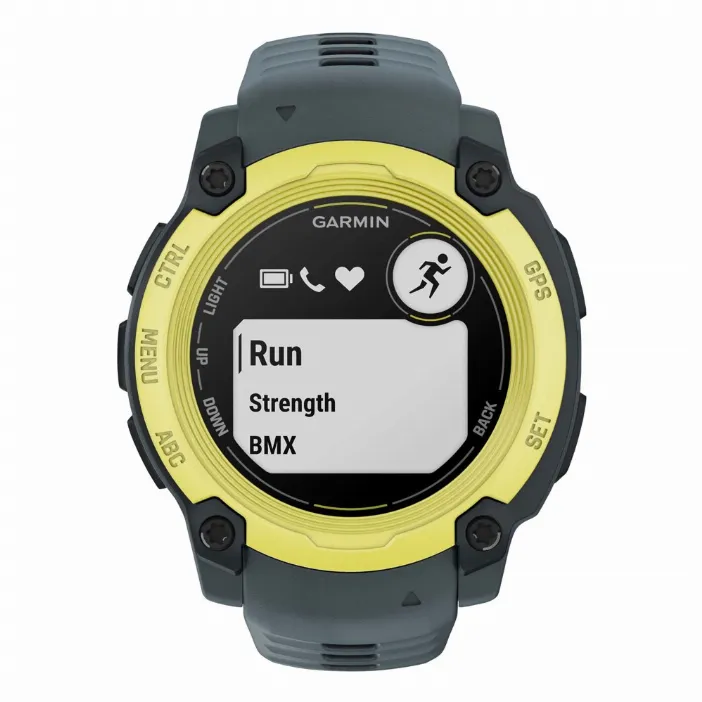 Смарт-часы Garmin Instinct E - 40 mm, Лаймовый, серо-синий силиконовый ремешок