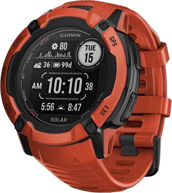 Смарт-часы Garmin Instinct 2X Solar Standard Edition - 50 mm, Красный