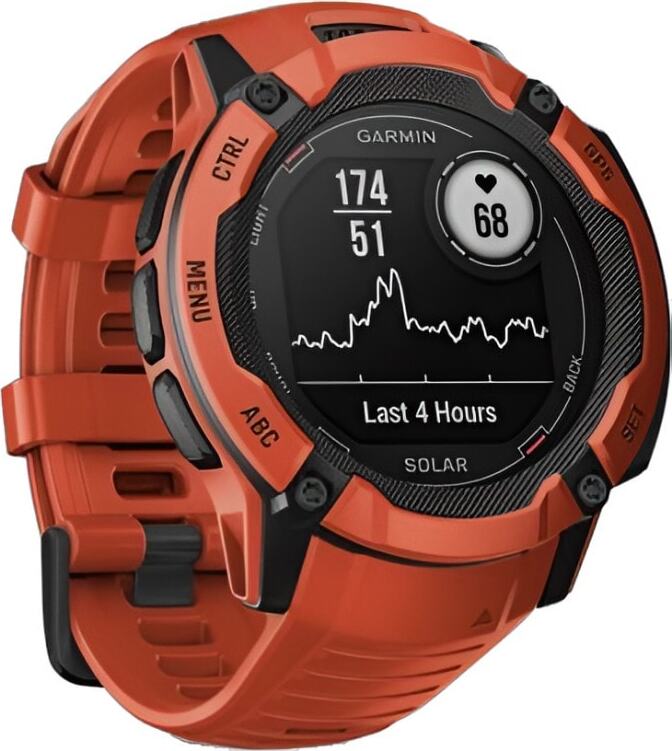 Смарт-часы Garmin Instinct 2X Solar Standard Edition - 50 mm, Красный