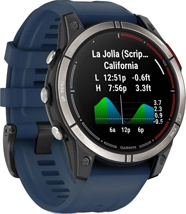 Смарт-часы Garmin Quatix 7 Pro - 47 mm, Титановый, темно-синий ремешок
