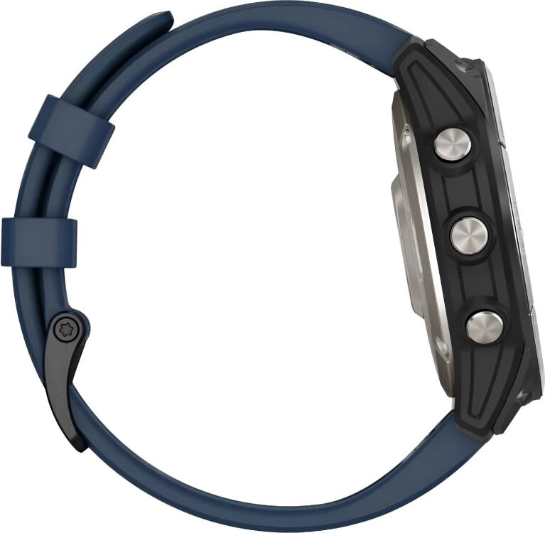 Смарт-часы Garmin Quatix 7 Pro - 47 mm, Титановый, темно-синий ремешок