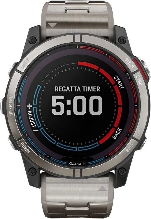 Смарт-часы Garmin Quatix 7X Sapphire Solar Edition - 51 mm, Титановый, серебристый титановый браслет