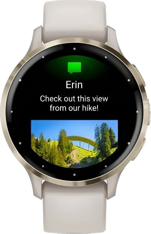 Смарт-часы Garmin Venu 3S - 41 mm, цвета Слоновой кости с золотистым безелем, бежевый ремешок