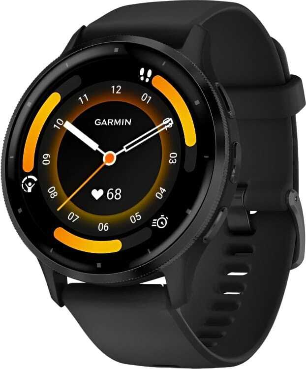 Смарт-часы Garmin Venu 3 - 45 mm, Черный, серый безель, серый ремешок