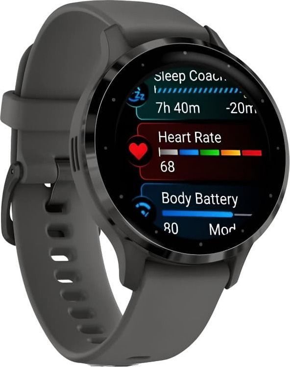 Смарт-часы Garmin Venu 3S - 41 mm, Серый, темно-серый безель, серый ремешок