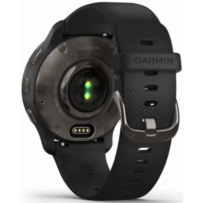 Смарт-часы Garmin Venu 2 Plus - 43 mm, Черный, серый безель, черный силиконовый ремешок