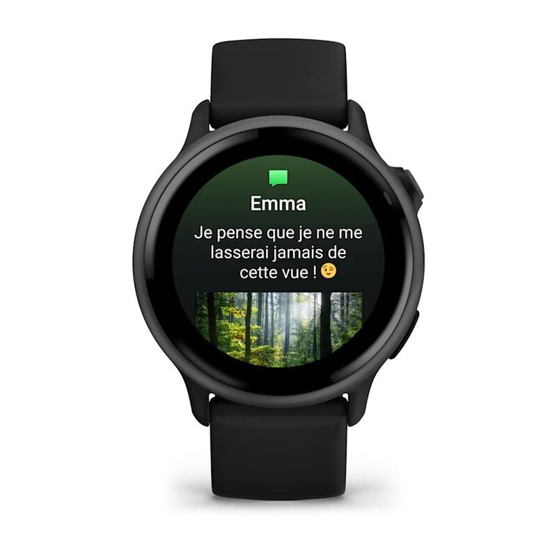 Смарт-часы Garmin Vivoactive 6 - 42 mm, Темно-серый, черный силиконовый ремешок