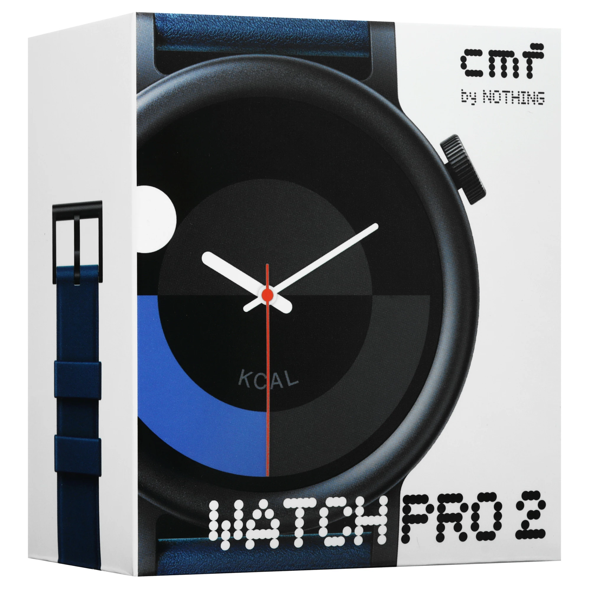 Смарт-часы CMF by Nothing Watch Pro 2 - тёмно-серый безель, синий кожаный ремешок