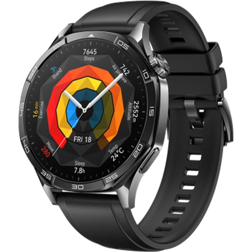 Смарт-часы Huawei Watch GT 5 - 46 mm, Black Fluoroelastomer