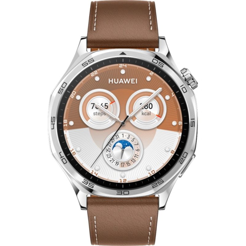 Смарт-часы Huawei Watch GT 5 - 46 mm, Коричневый кожаный ремешок