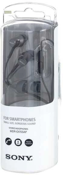 Наушники вставные Sony MDR-EX155AP Black