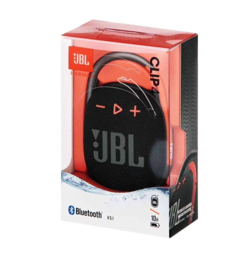 Портативная колонка JBL Clip 4 Black-Orange