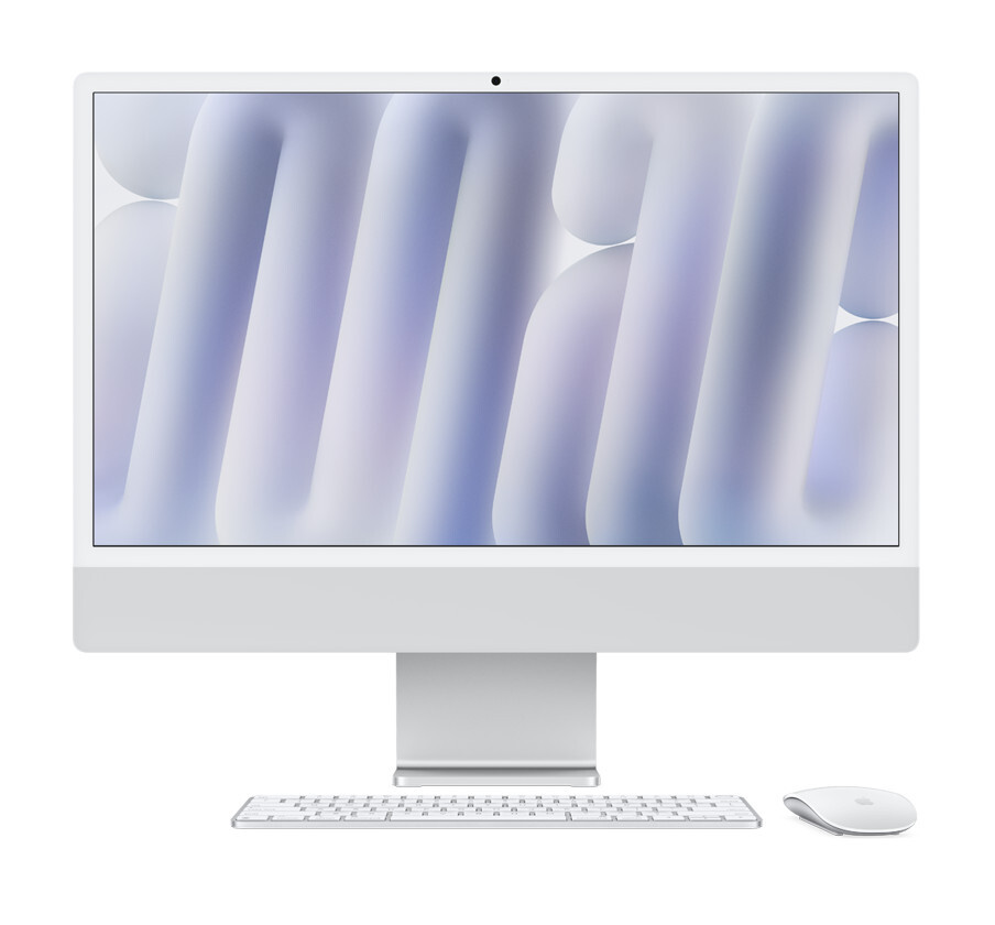 Моноблок Apple iMac 24 (2024) M4 16/256 ГБ Серебристый (MWUU3) 10C CPU / 10C GPU