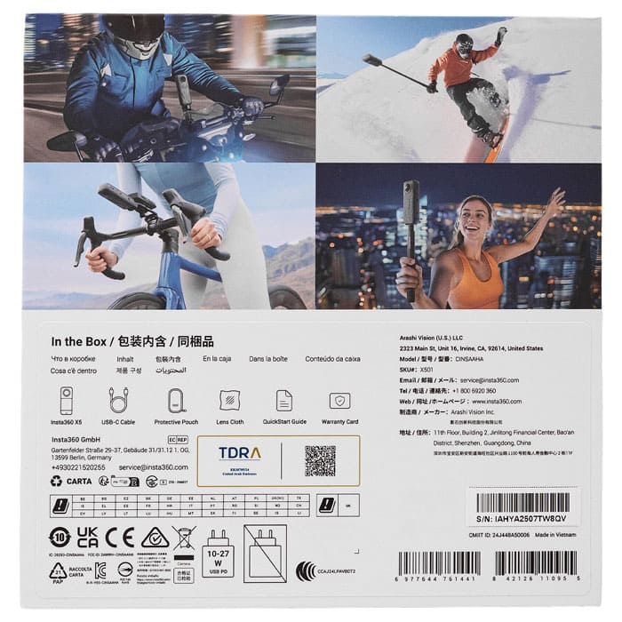 Экшн-камера Insta360 X5 Black (Standard Bundle)