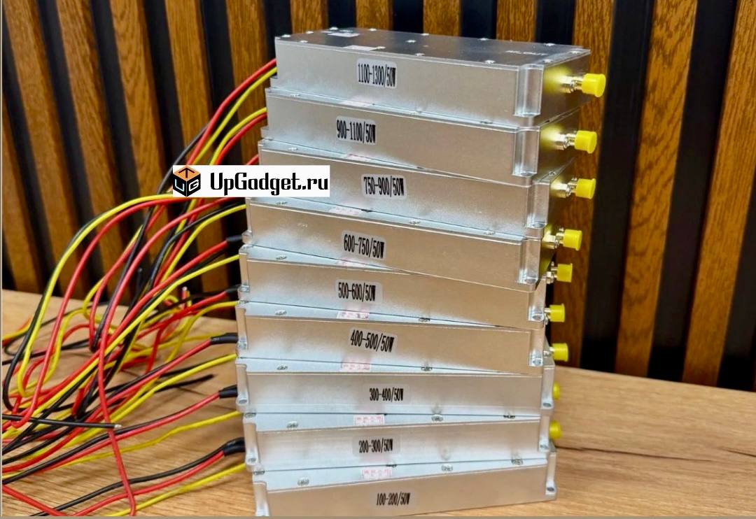 Генератор помех джаммер цифровой 50Вт для РЭБ и подавителей дронов