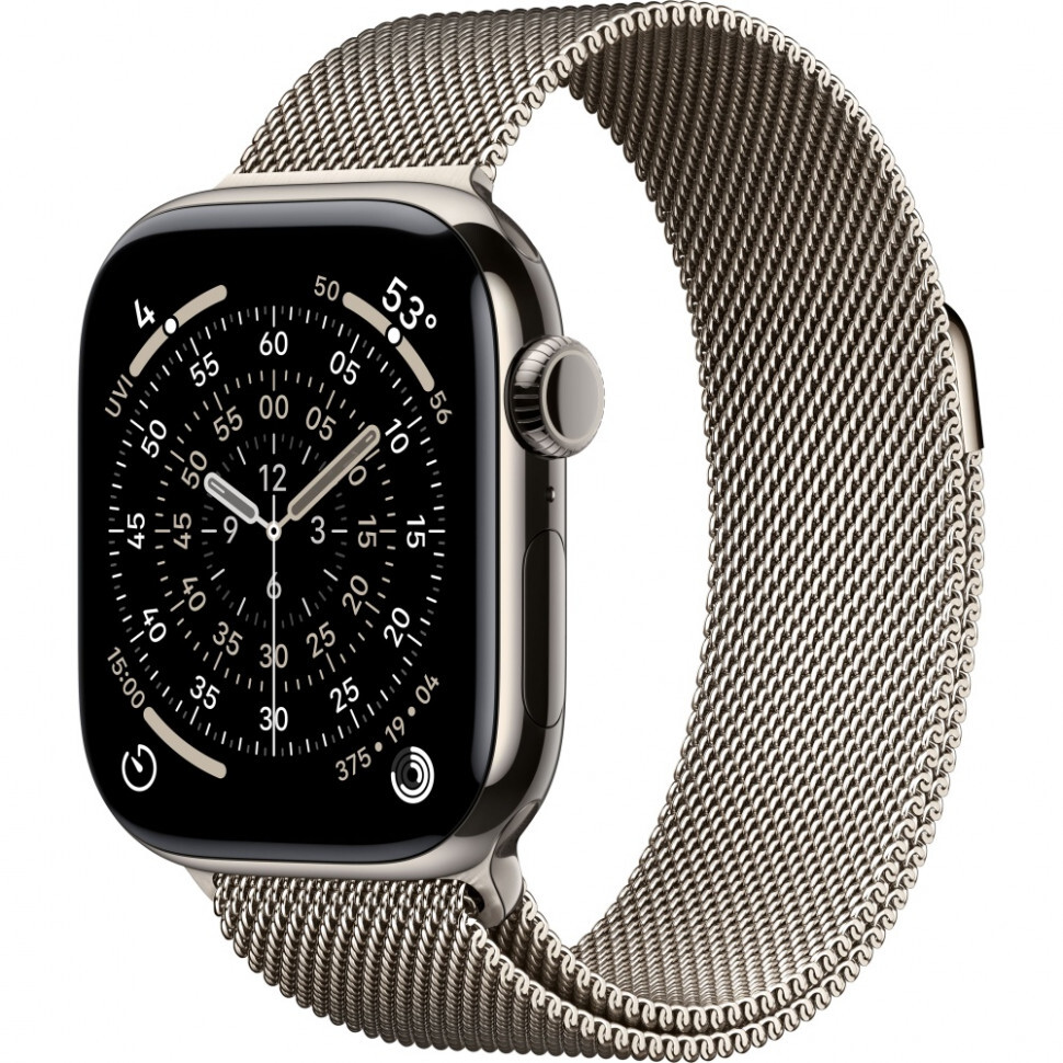 Умные часы Apple Watch Series 11 42 мм Titanium Milanese Loop Титановый