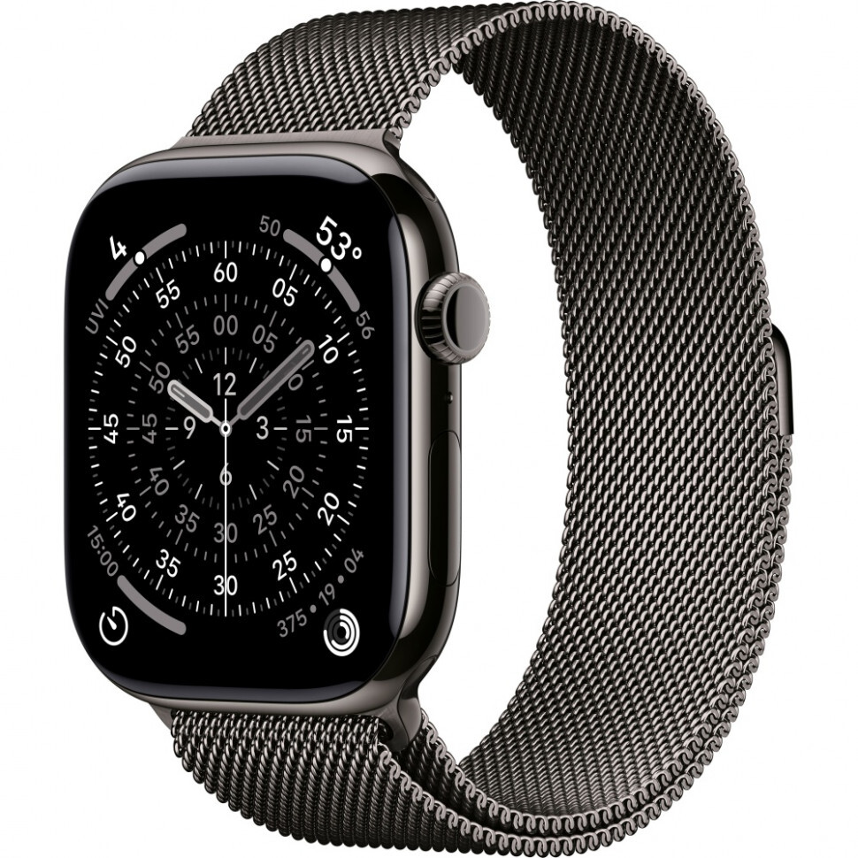 Умные часы Apple Watch Series 11 46 мм Titanium Milanese Loop Серый