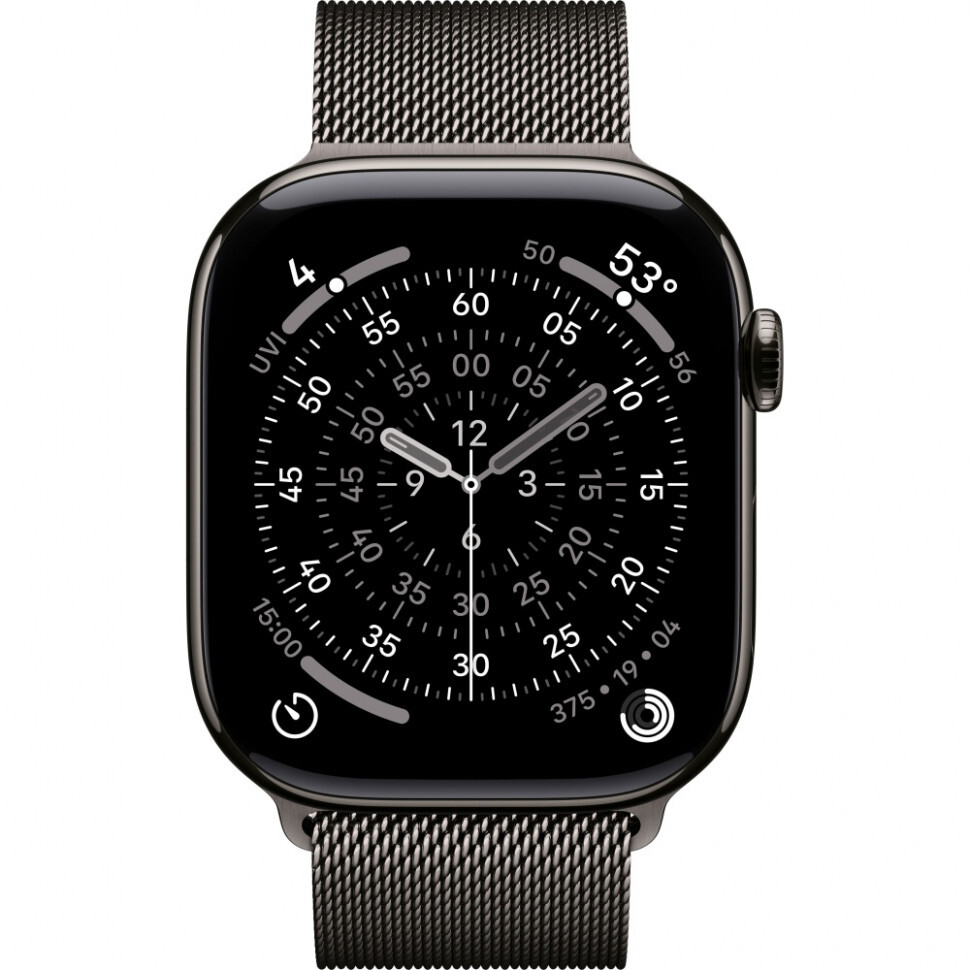 Умные часы Apple Watch Series 11 46 мм Titanium Milanese Loop Серый