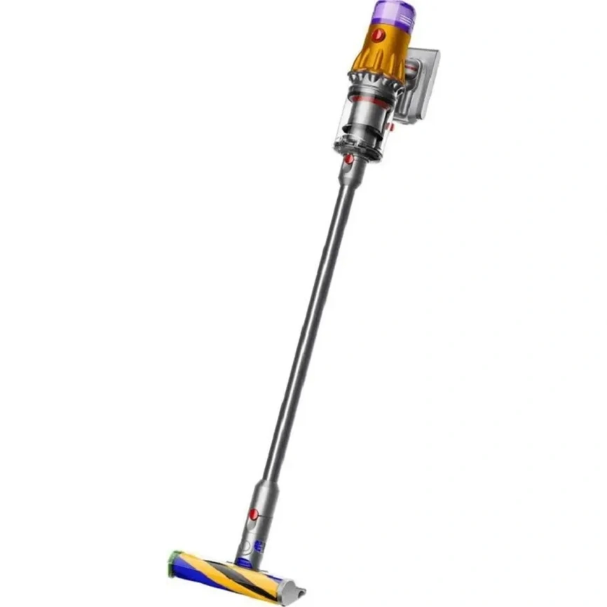 Вертикальный пылесос Dyson V12 Detect Slim Absolute (SV46), 545Вт, желтый/никель