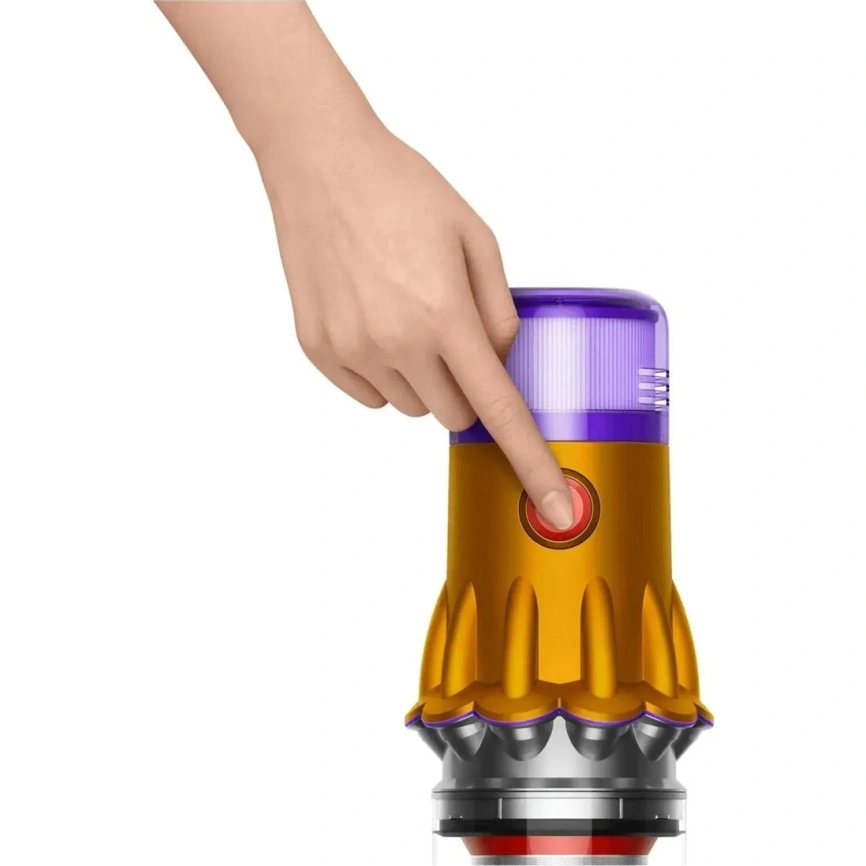 Вертикальный пылесос Dyson V12 Detect Slim Absolute (SV46), 545Вт, желтый/никель