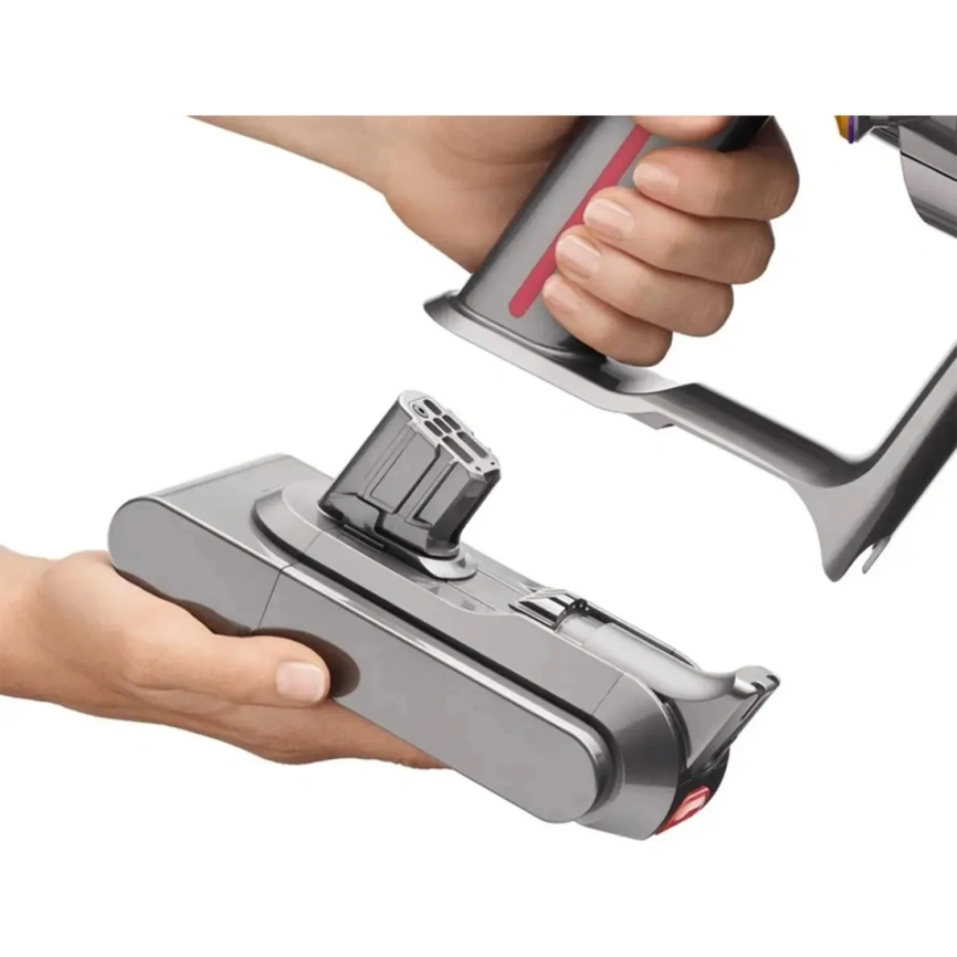 Вертикальный пылесос Dyson V12 Detect Slim Absolute (SV46), 545Вт, желтый/никель