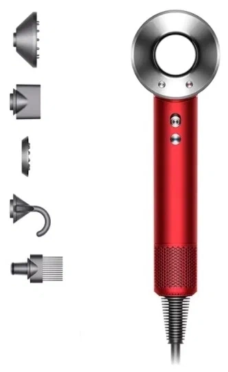Фен Dyson Supersonic HD07 Red/Nickel