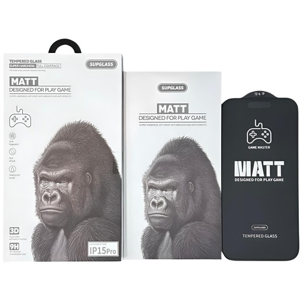 Защитное стекло Supglass XC-13 3D матовое для iPhone 15 Pro