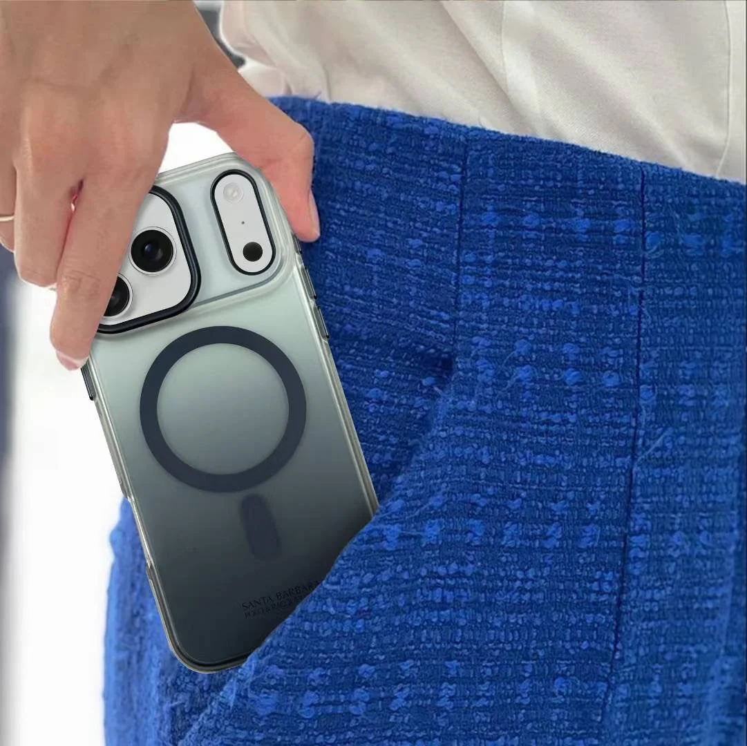 Чехол SANTA BARBARA для iPhone 17 Pro Max Augus Magsafe, Темно-синий