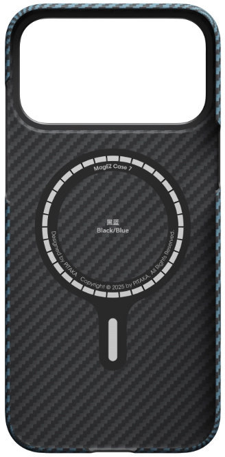 Чехол Pitaka Slim Case для iPhone 17 Pro, черный+синий