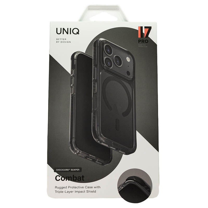 Чехол Uniq для iPhone 17 Pro Combat Carbon Black (MagSafe)