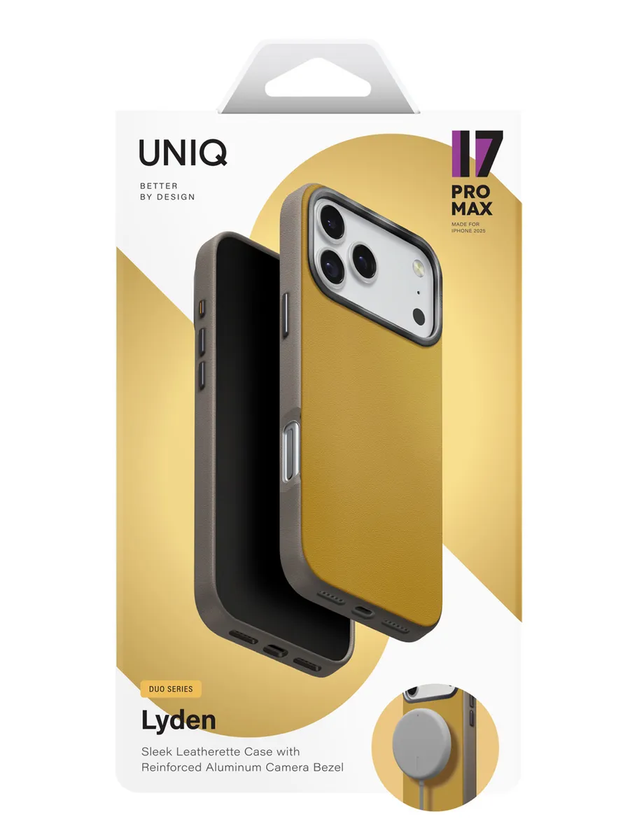 Защитный чехол UNIQ Lyden DS (MagSafe) для iPhone 17 Pro Max Flame Orange/Flint Grey