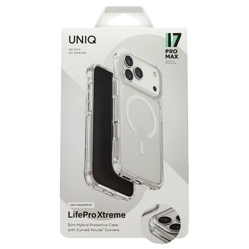 Чехол Uniq для iPhone 17 Pro Max Lifepro Xtreme AF (MagSafe), Прозрачный