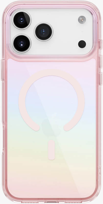 Чехол Uniq для iPhone 17 Pro Max Iridescia (holographic) (Magsafe), Розовый