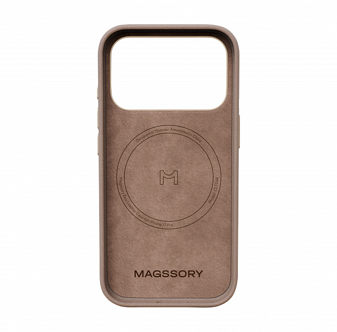 Чехол Magssory Eco-Leather Case для iPhone 17 Pro Max с MagSafe, Латте