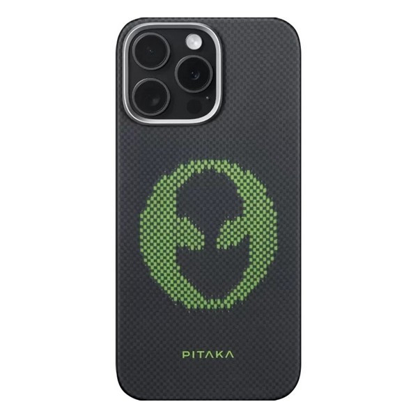 Чехол PITAKA Aries Tactile Woven Case для iPhone 16 Pro, принт Alien