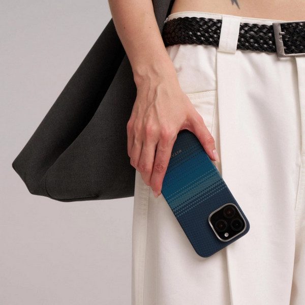 Чехол Pitaka Tactile Woven Case для iPhone 16 - Moonrise (KI1601M)