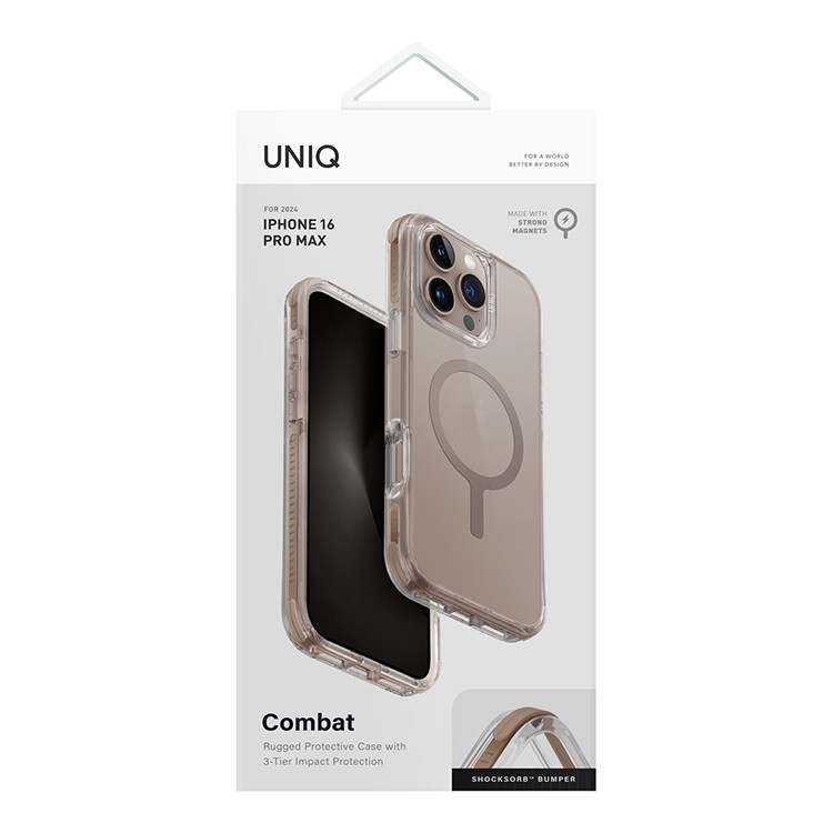 Чехол Uniq для iPhone 16 Pro Max  Combat Taupe Gold (MagSafe) IP6.9P24COMTGLD