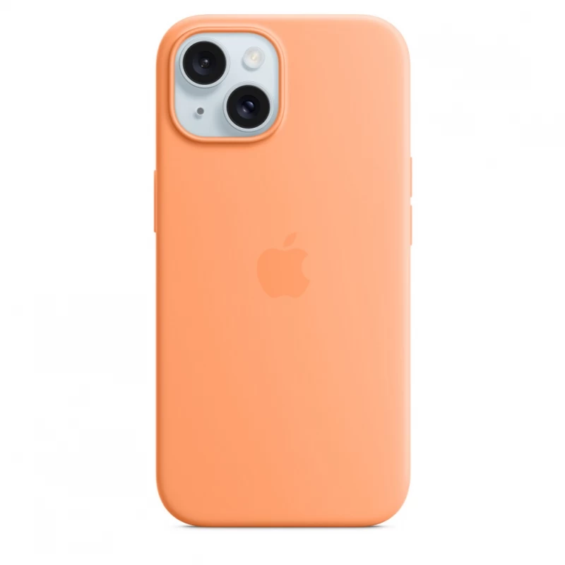 Силиконовый чехол MagSafe для iPhone 15 Orange Sorbet