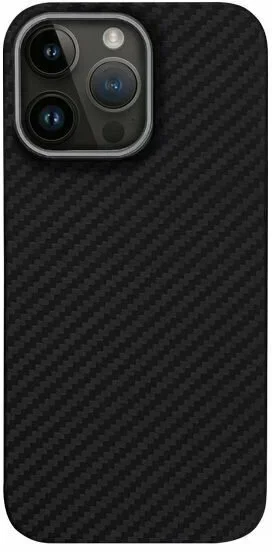 Карбоновый чехол для iPhone 15 Pro KZDOO черный