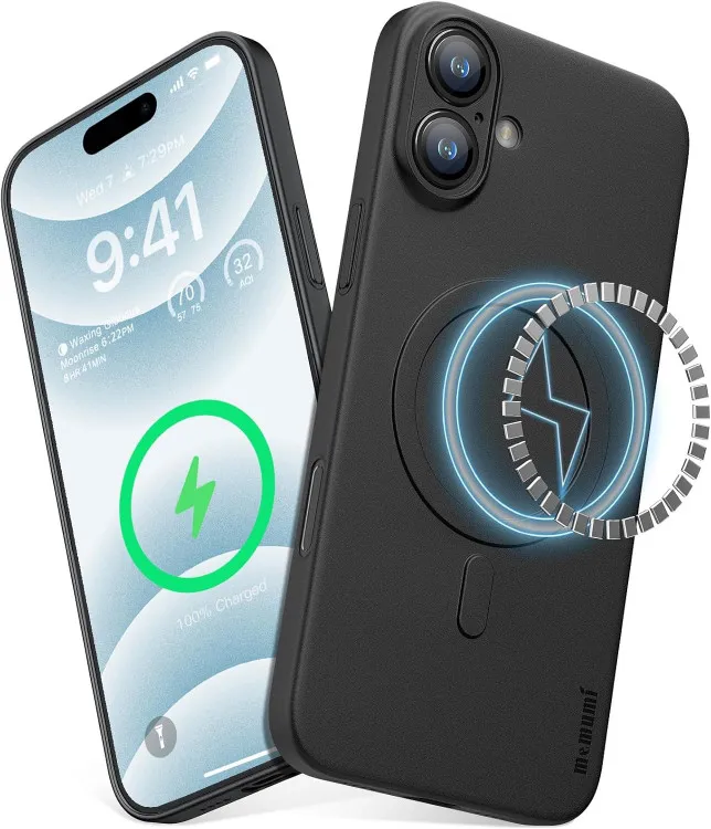 Чехол Memumi Super Slim с MagSafe для iPhone 16 Plus черный